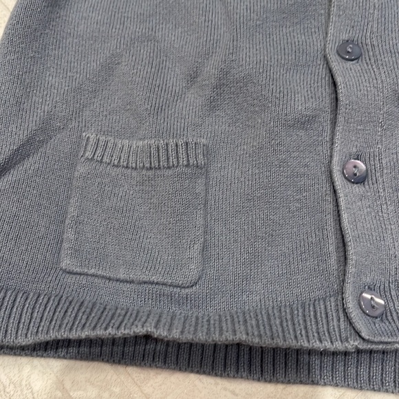 Bonpoint soft pewter blue cardigan sweater size 2 - Picture 3 of 7